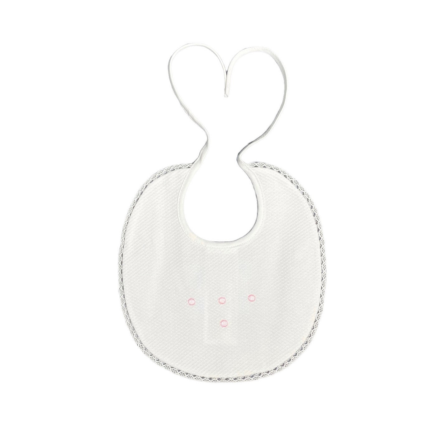 Bavetta In Piquet Con Ricamo Neonato-a SARDON LA552R - SARDON - LuxuryKids
