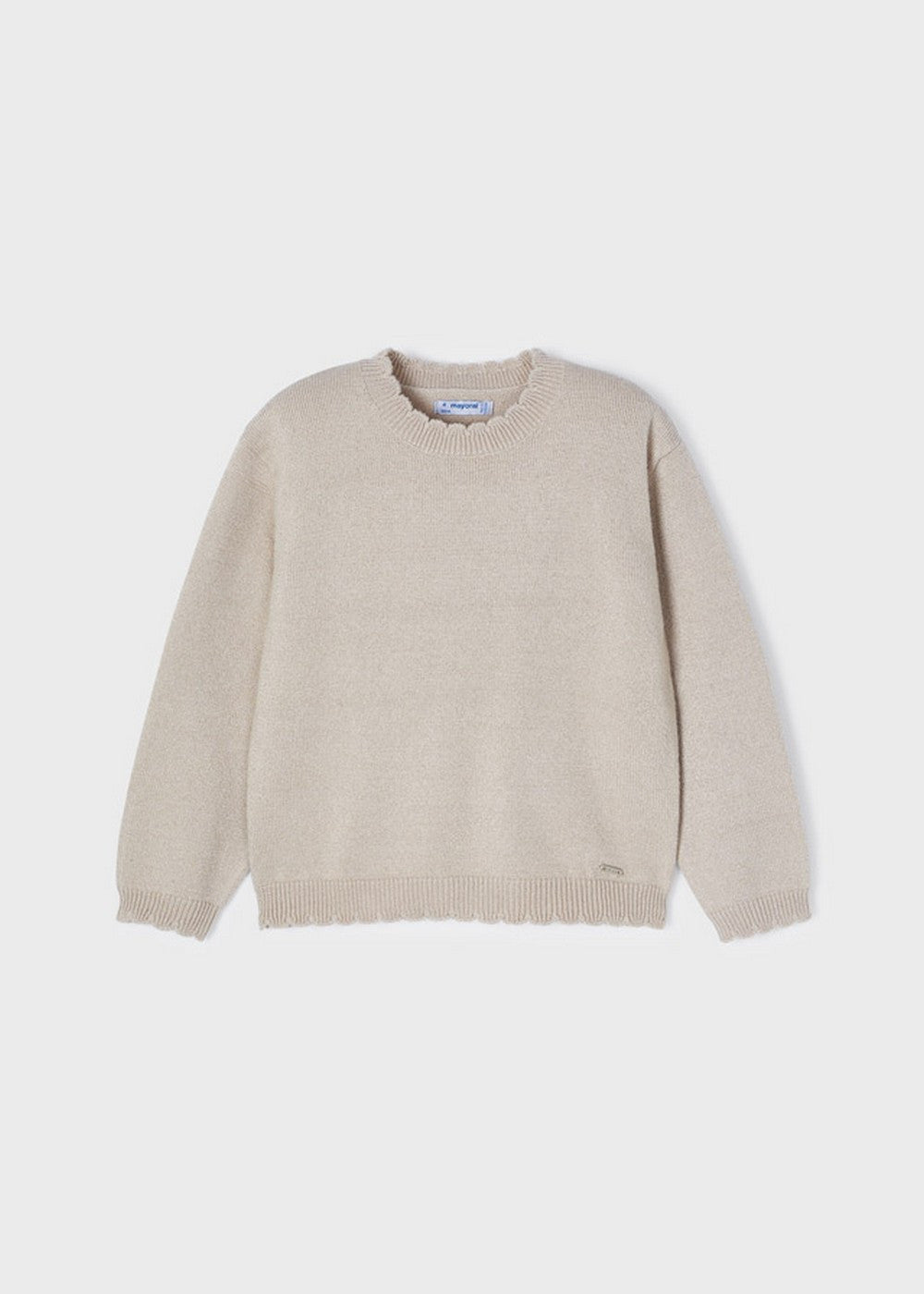 Maglioncino Girocollo In Caldo Cotone Bambina MAYORAL 4301 - MAYORAL - LuxuryKids