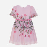 Abito Mezza manica In Chiffon Stampato Bambina PATACHOU 3633520