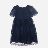 Halbärmliges Kleid aus bestickter Baumwolle für Mädchen PATACHOU 3633584