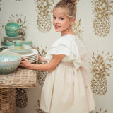 Abito Elegante Cerimonia In Cotone Bambina YOEDU 0509 - YOEDU - Luxury Kids