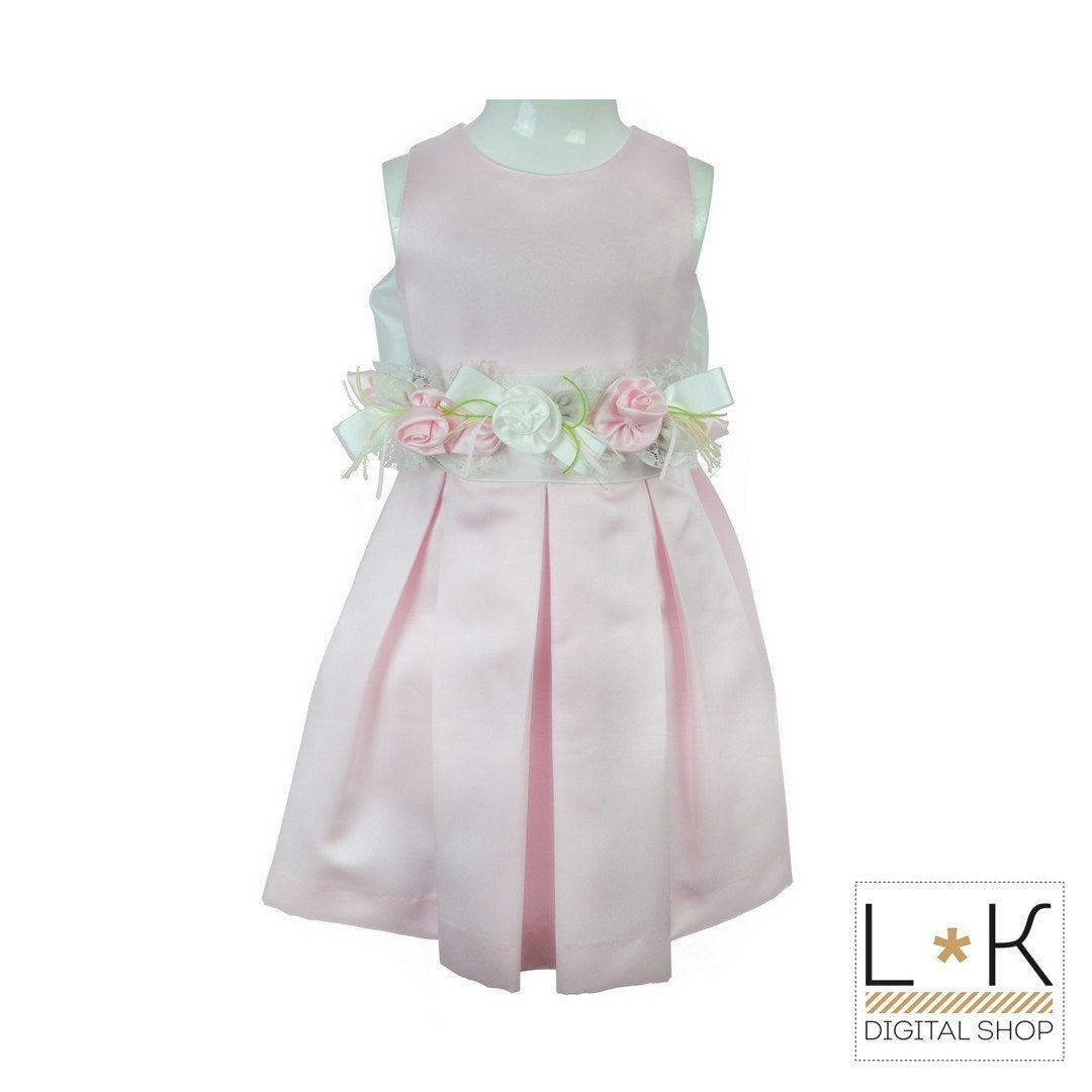 Abito Bambina Cerimonia Elegante Rosa Mimilù 937 - MIMILU' - LuxuryKids