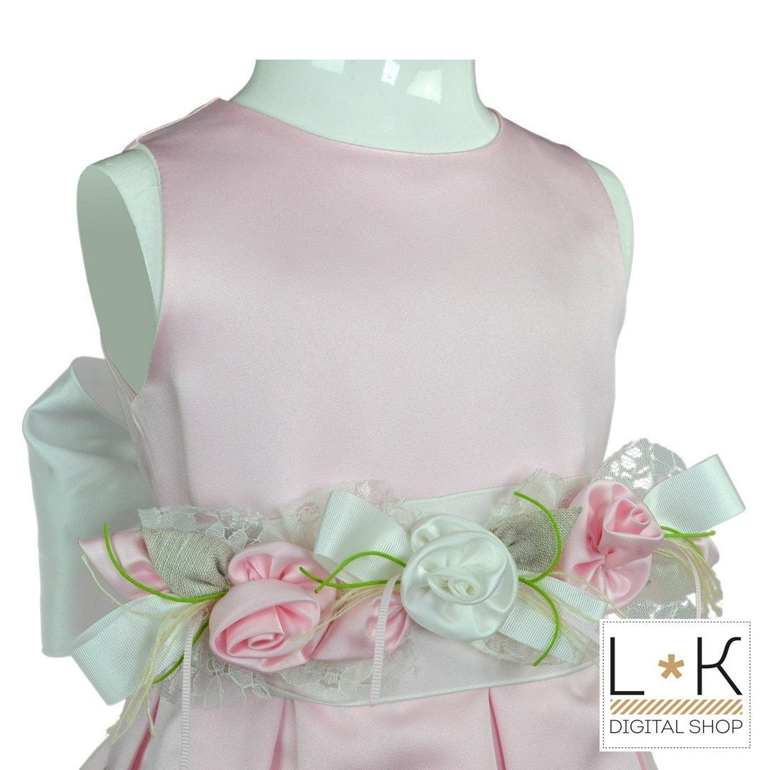 Abito Bambina Cerimonia Elegante Rosa Mimilù 937 - MIMILU' - LuxuryKids