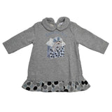 Abito Casual in Caldo Cotone Felpato Grigio Neonata One Love 335F208 - ONE LOVE - LuxuryKids