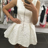 Abito Damascato con Zip Avanti Bianco Bambina She.Ver CHJDR7626 - SHE.VER - LuxuryKids