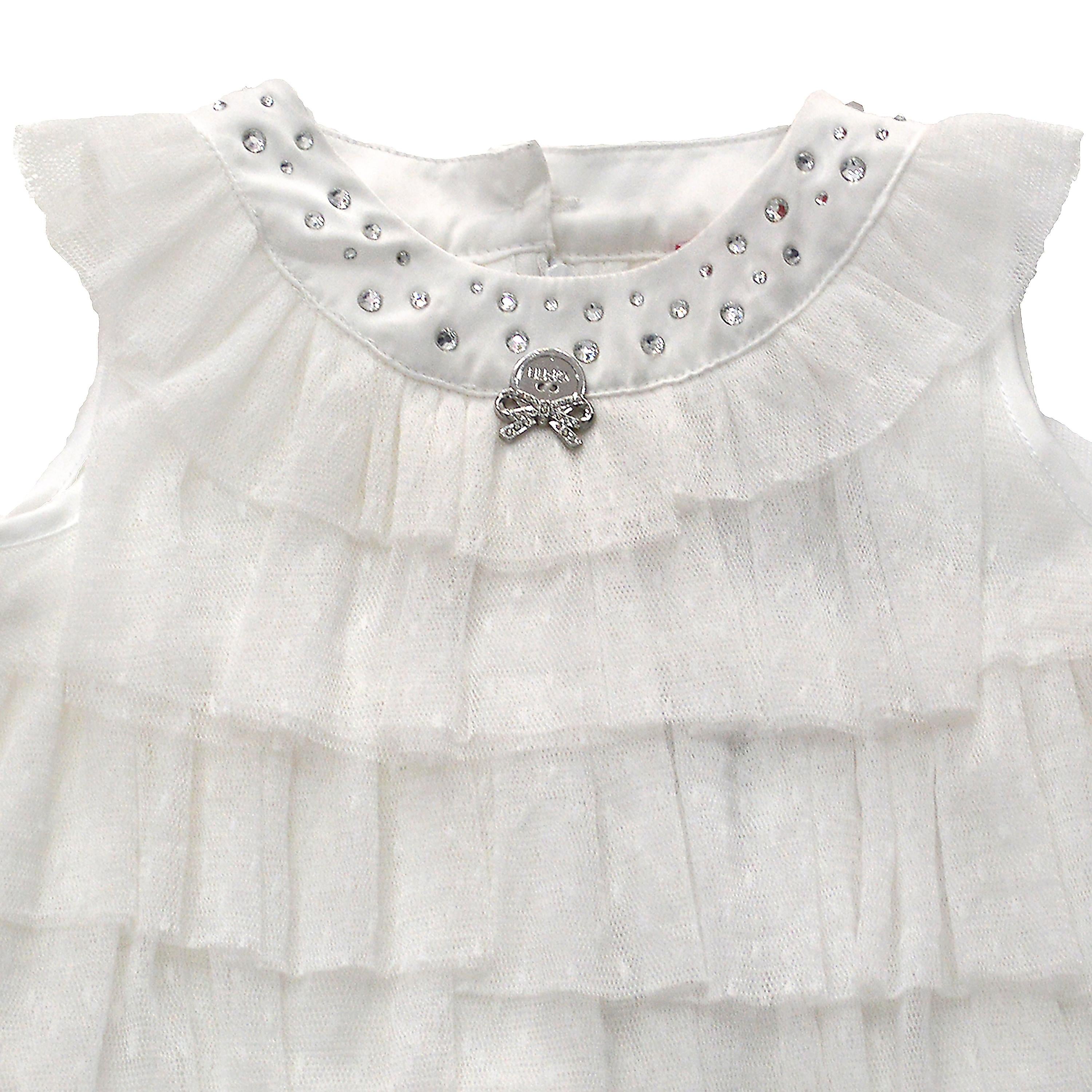 Abito di Pizzo Neonata Bianco Liu Jo H13059 - LIU JO - LuxuryKids