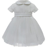 Abito Elegante Bianco-Argento Neonata Bufi 10367A - BUFI - LuxuryKids