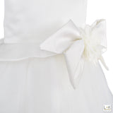 Abito Elegante Cerimonia Bianco Bambina Le Chicche ABR06 - LE CHICCHE - LuxuryKids