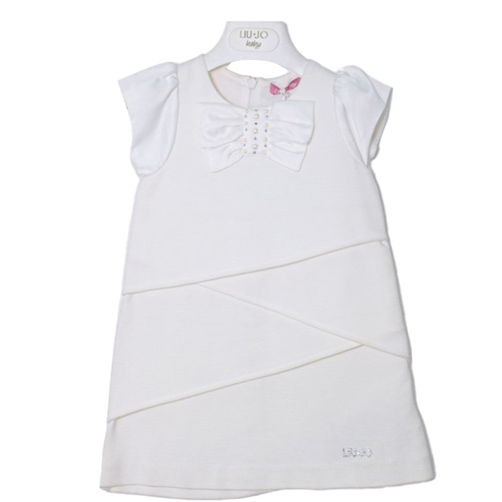 Abito Elegante con Fiocco Neonata Panna Liu Jo H62034 - LIU JO - LuxuryKids
