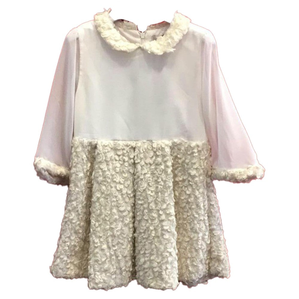 Abito Elegante in Boucle Bambina Bianco-Oro Patachou 2133602 - PATACHOU - LuxuryKids