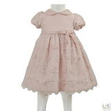 Abito Elegante in Caldo Cotone Rosa Neonata Ninnaoh I1444 - NINNAOH - LuxuryKids