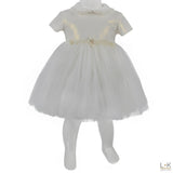 Abito Elegante in Tulle Bianco Neonata Bufi 10269A - BUFI - LuxuryKids
