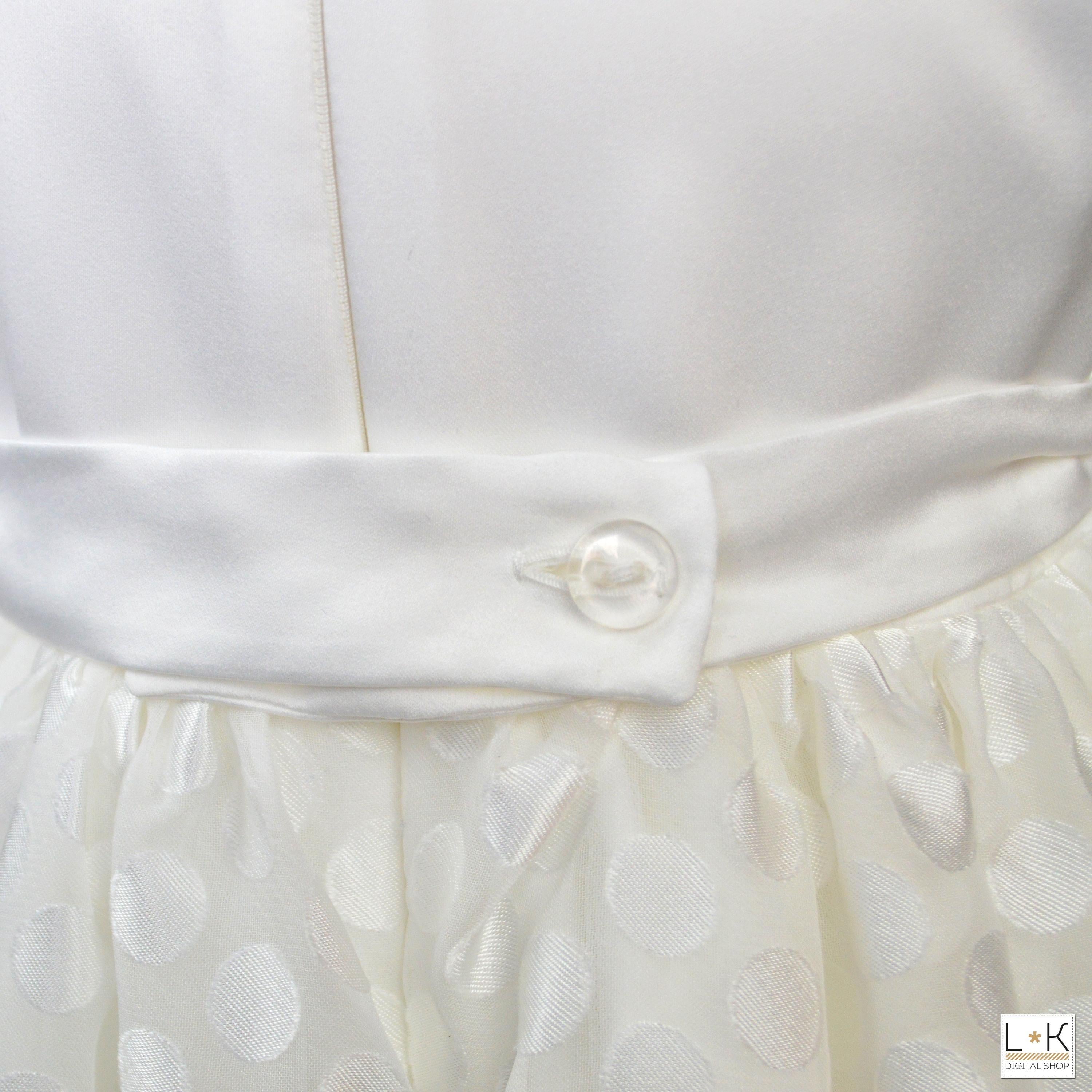 Abito Elegante Tulle Battesimo Neonata Bufi B10131A - BUFI - LuxuryKids