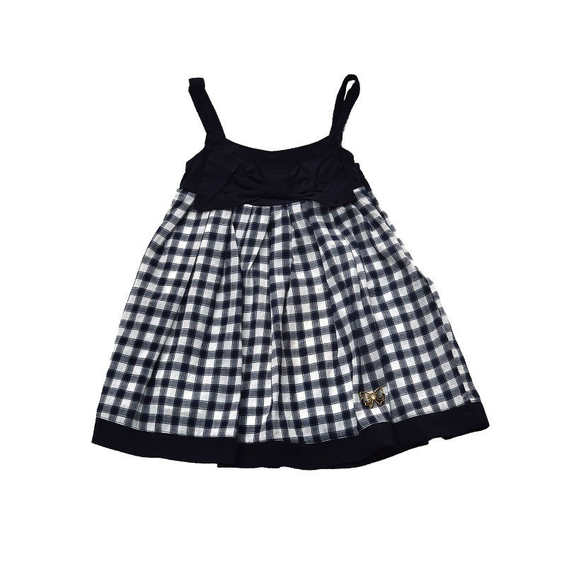 Abito in Cotone a Quadretti Bambina Blu Fix Design FC9003 - FIX DESIGN - LuxuryKids