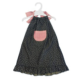 Abito in Cotone Scollo America Blu-Rosa Neonata Paloma de la O EV8VT1 - PALOMA DE LA O - LuxuryKids