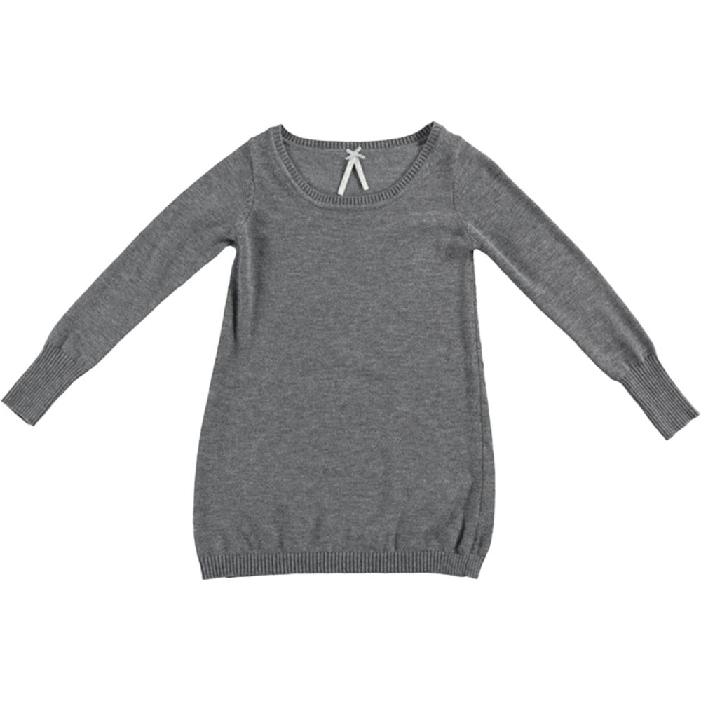 Abito In Misto Lana Grigio Bambina Sarabanda T461 - SARABANDA - LuxuryKids