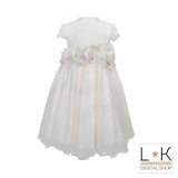 Abito in Tulle Eegante Cerimonia Rosa Cipria Bambina Mimilù 987 - MIMILU' - LuxuryKids