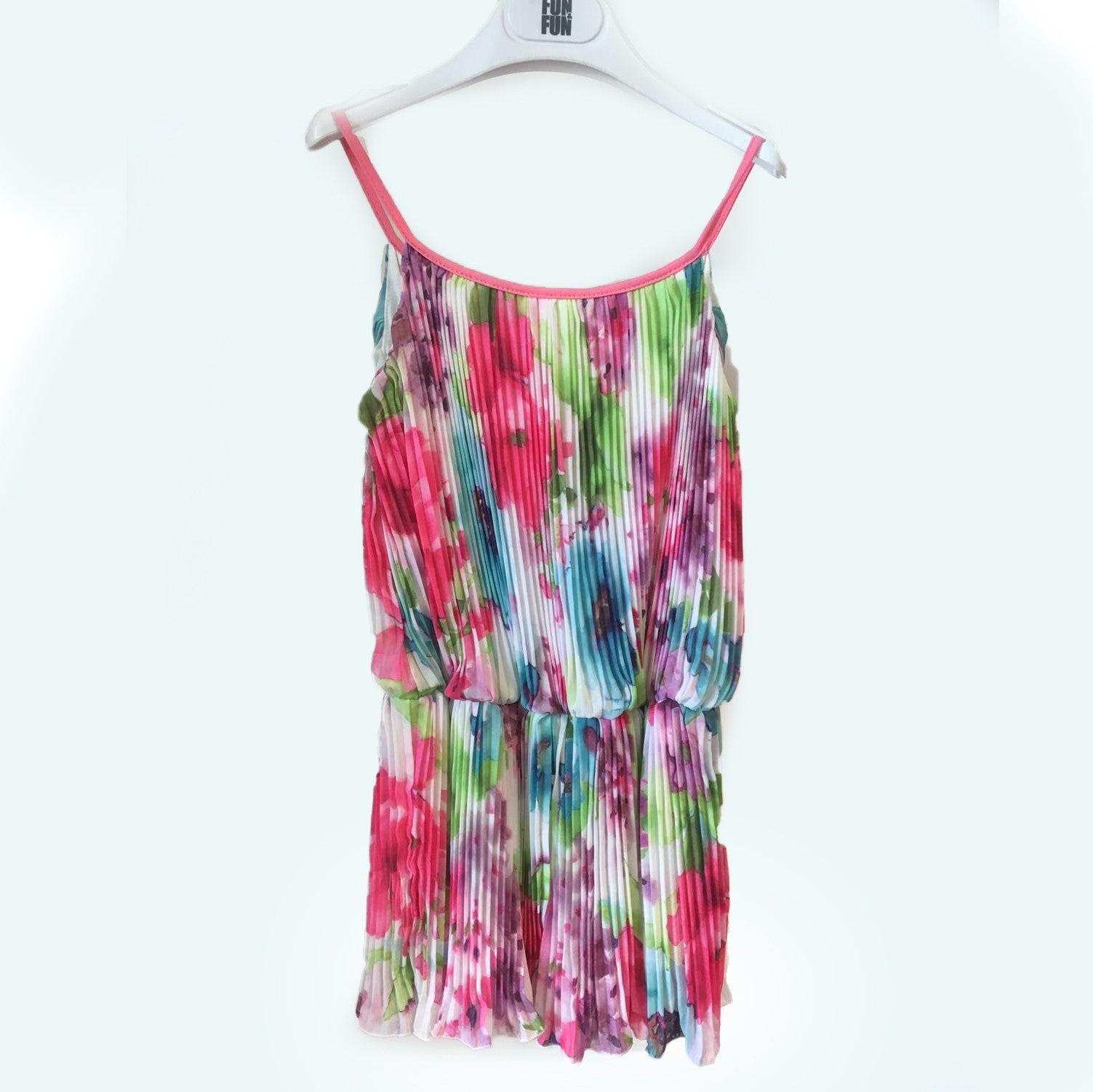 Abito Plissettato Linea Couture Bambina Multicolour Fun&Fun FNBDR0877 - FUN&FUN - LuxuryKids