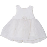 Abito Smanicato Elegante Caldo Cotone Panna Neonata MINIBANDA T018 - MINIBANDA - LuxuryKids