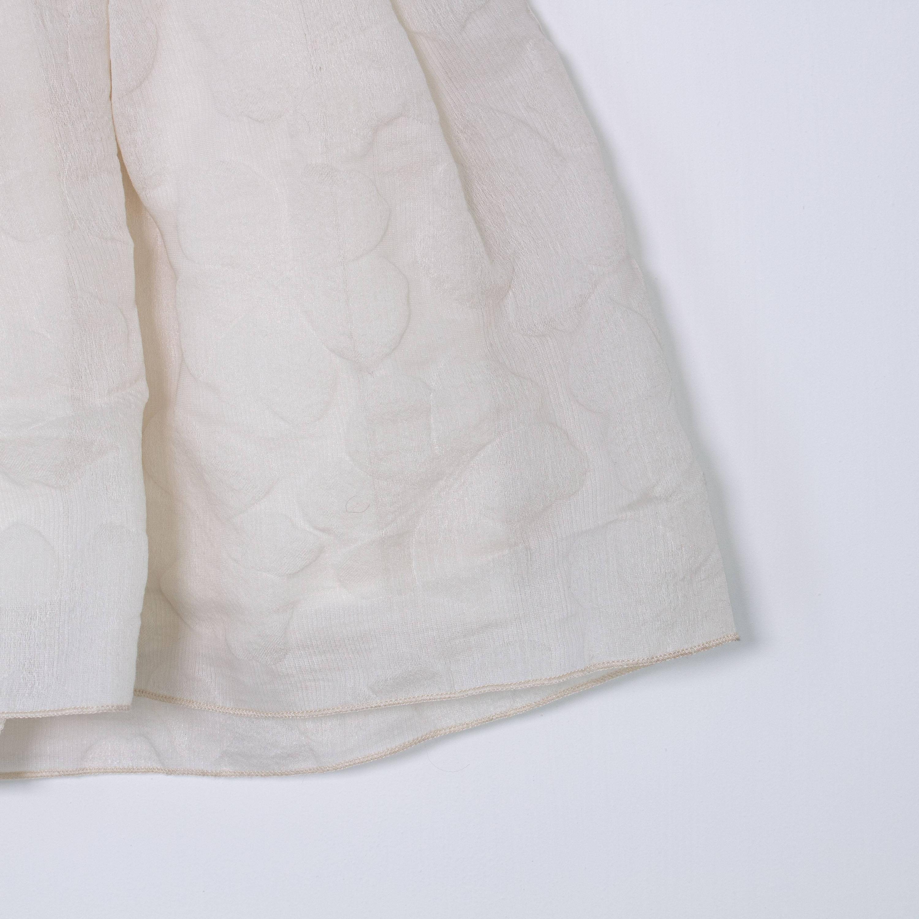 Abito Smanicato Elegante Caldo Cotone Panna Neonata MINIBANDA T018 - MINIBANDA - LuxuryKids