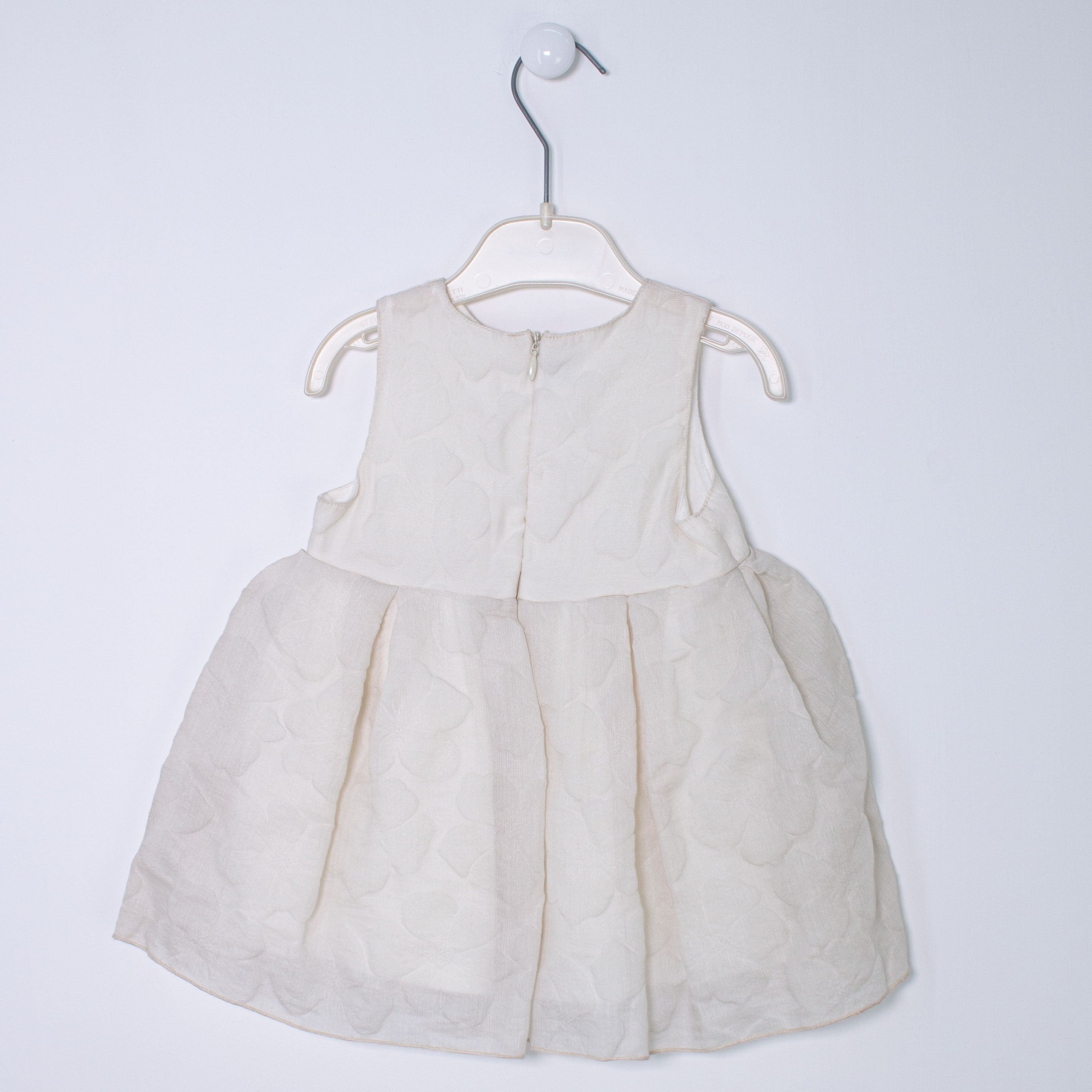 Abito Smanicato Elegante Caldo Cotone Panna Neonata MINIBANDA T018 - MINIBANDA - LuxuryKids