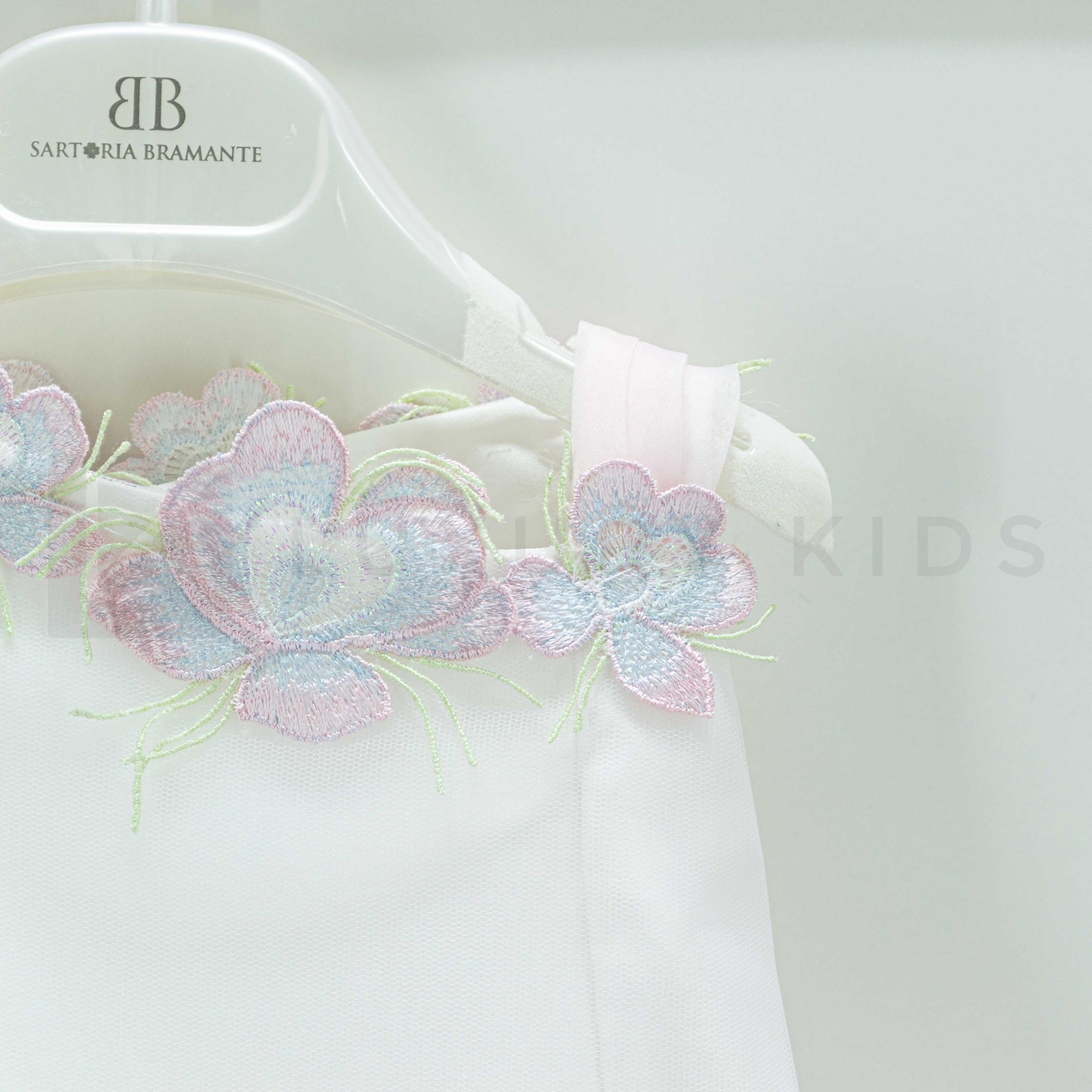 Abito Elegante Smanicato In Tulle Rosa Neonata Le Petits Enfants TISHA - LE PETITS ENFANTS - LuxuryKids