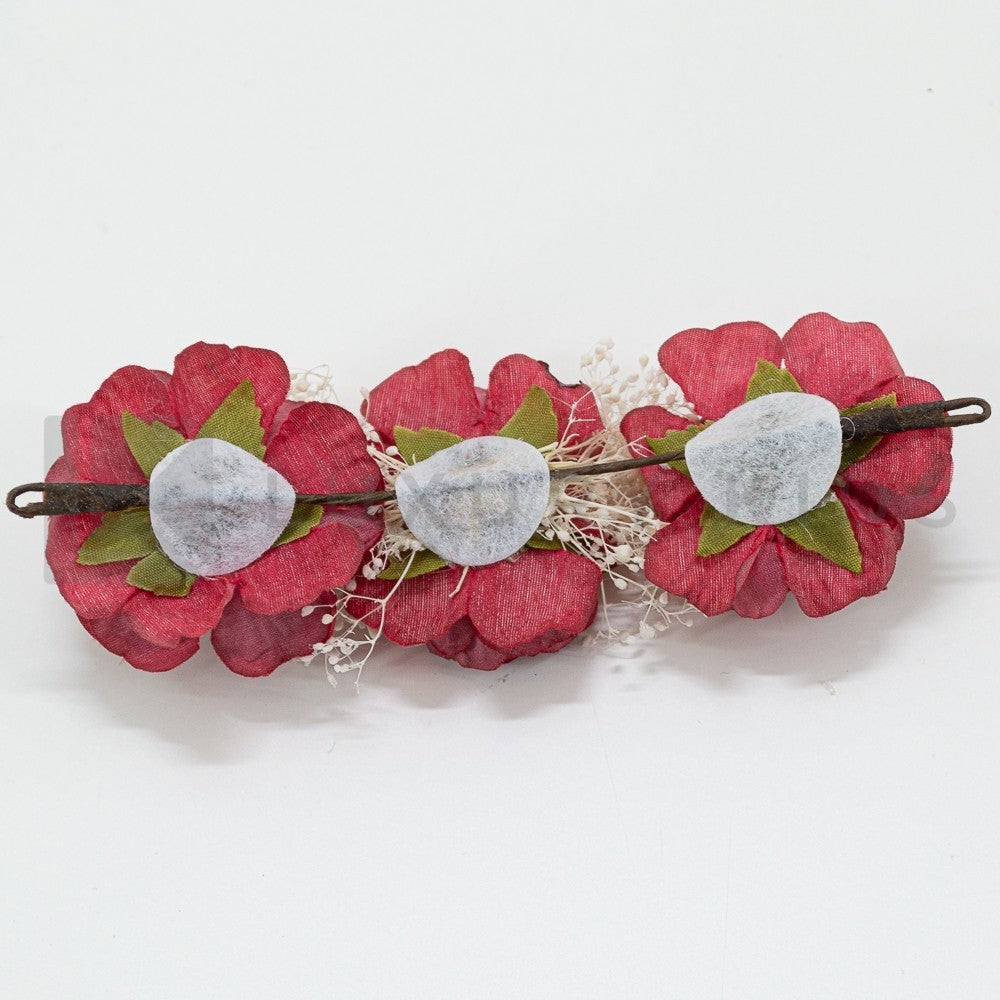 Applicazione Per Capelli Con Fiore In Stoffa Colorata E Nebbiolina Bambina SIENA 6001 - SIENA - LuxuryKids