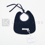 Bavetta Elegante In Ciniglia Con Finto Smoking e Papillon Blu Neonato LA SARTORIA DEI PICCOLI LB358 - LA SARTORIA DEI PICCOLI - LuxuryKids