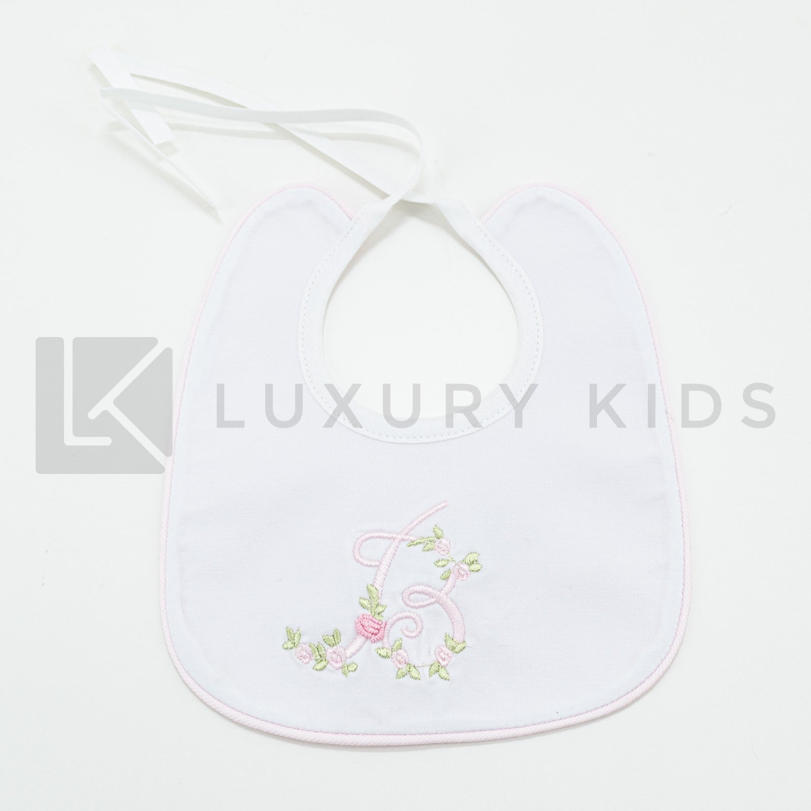 Bavetta in Cotone Bianca Con Ricamo A Mano Neonata La Sartoria Dei Piccoli LB760 - LA SARTORIA DEI PICCOLI - LuxuryKids