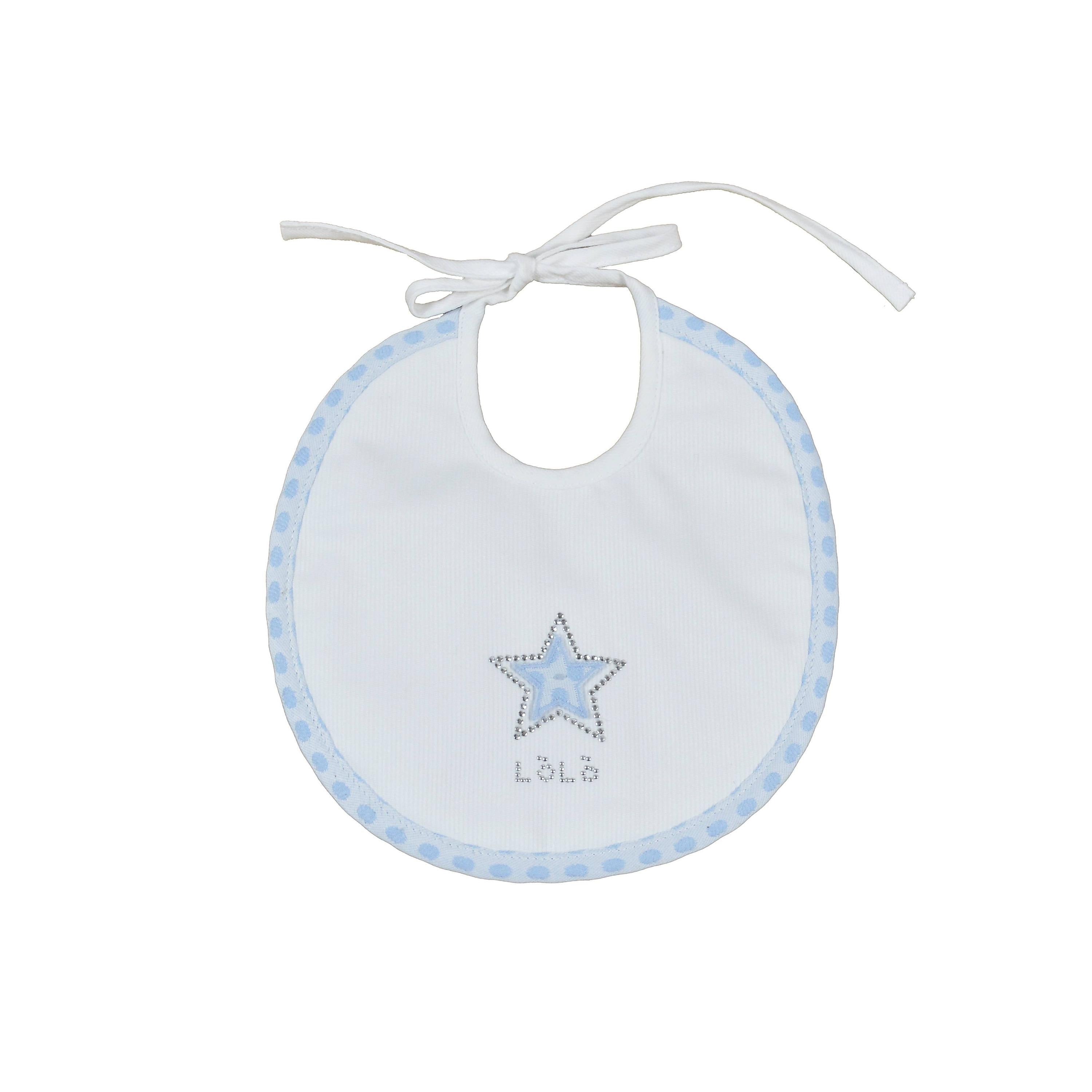 Bavetta In Spugna Bianca Neonato Lolo' 6036 - LOLO' - LuxuryKids