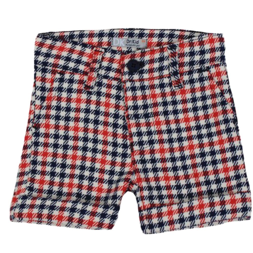 Bermuda Caldo Cotone Fantasia a Quadretti e Righe Neonato Dr. Kids 518 - DR.KID - LuxuryKids