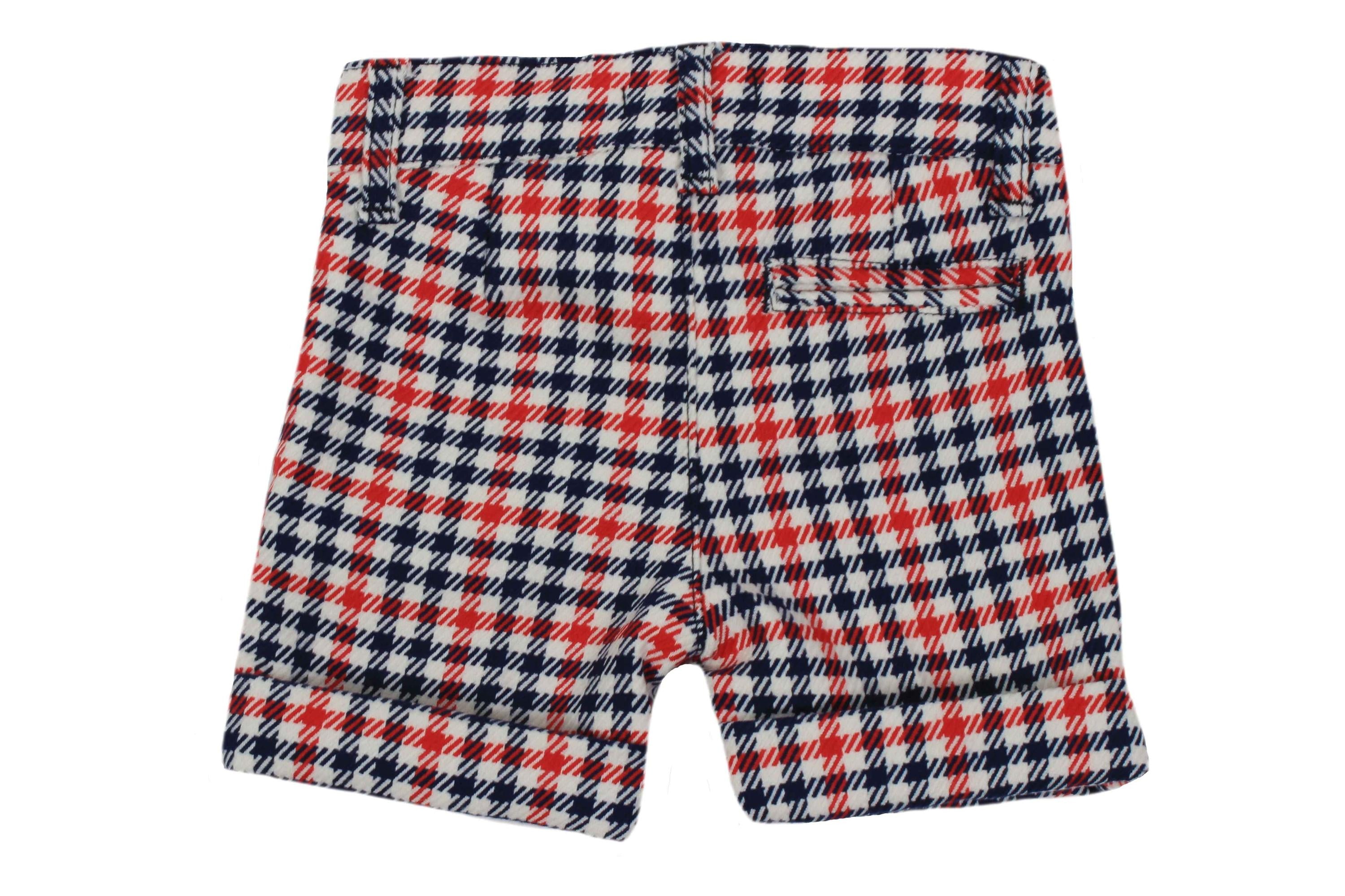 Bermuda Caldo Cotone Fantasia a Quadretti e Righe Neonato Dr. Kids 518 - DR.KID - LuxuryKids