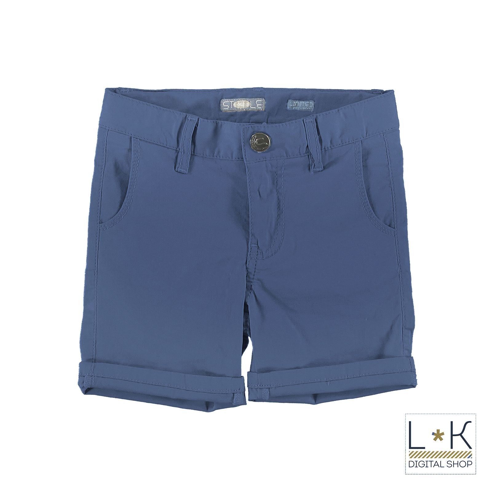 Bermuda Elegante Tinta Unita Neonato Blu Sarabanda Q530 - SARABANDA - LuxuryKids