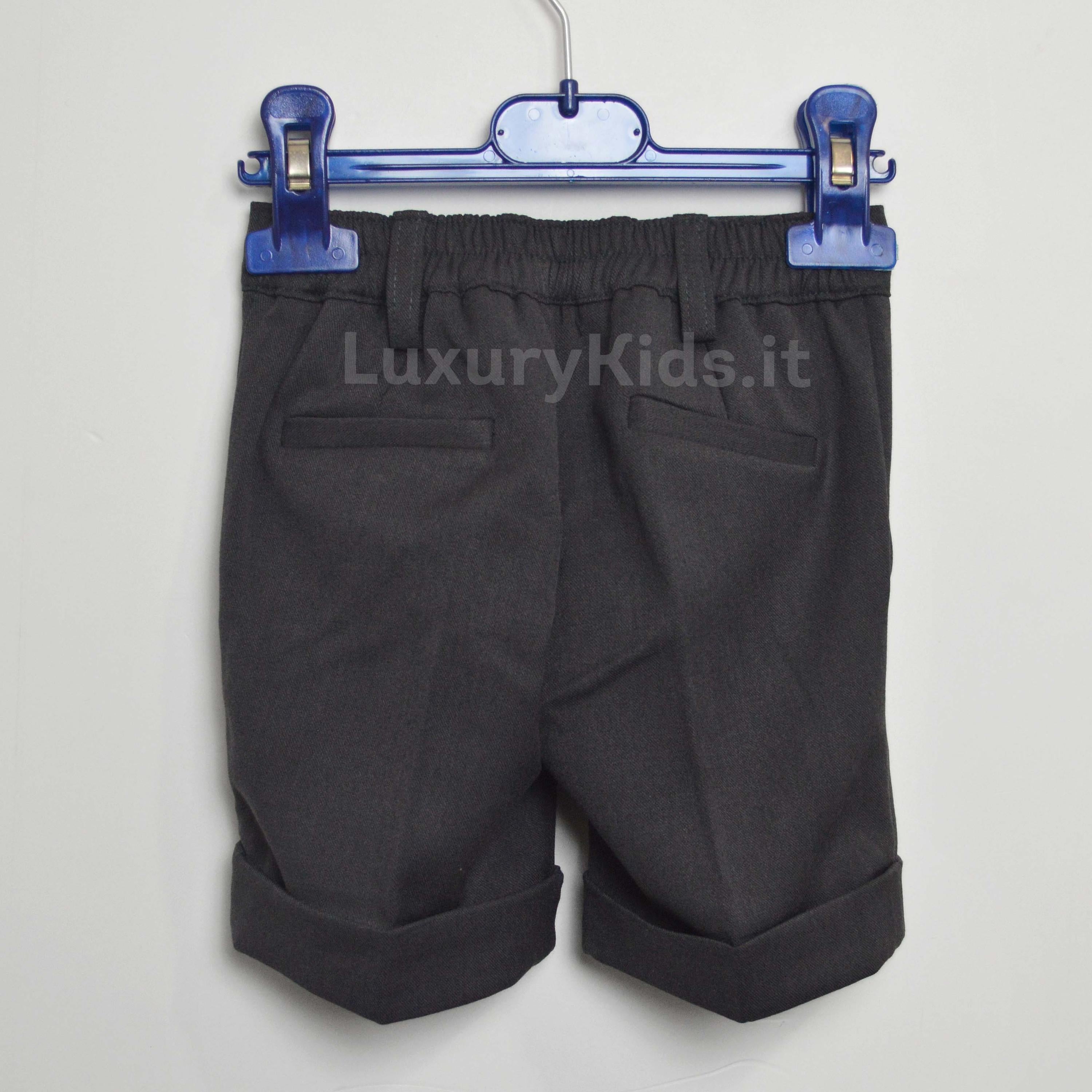 Bermuda Grigio Elegante Per Neonato Manuell&Frank MF2000N - MANUELL&FRANK - LuxuryKids