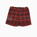 Bermuda In Caldo Cotone Scozzese Rosso Neonato A&J 446 - A&J - LuxuryKids