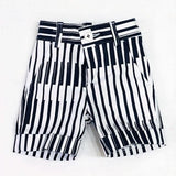 Bermuda In Cotone A Righe Bianco E Blu Bambino Manuell & Frank MF2099B - MANUELL&FRANK - LuxuryKids