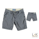 Bermuda In Cotone a Righe Bianco-Nero Bambino Sarabanda G641 - SARABANDA - LuxuryKids