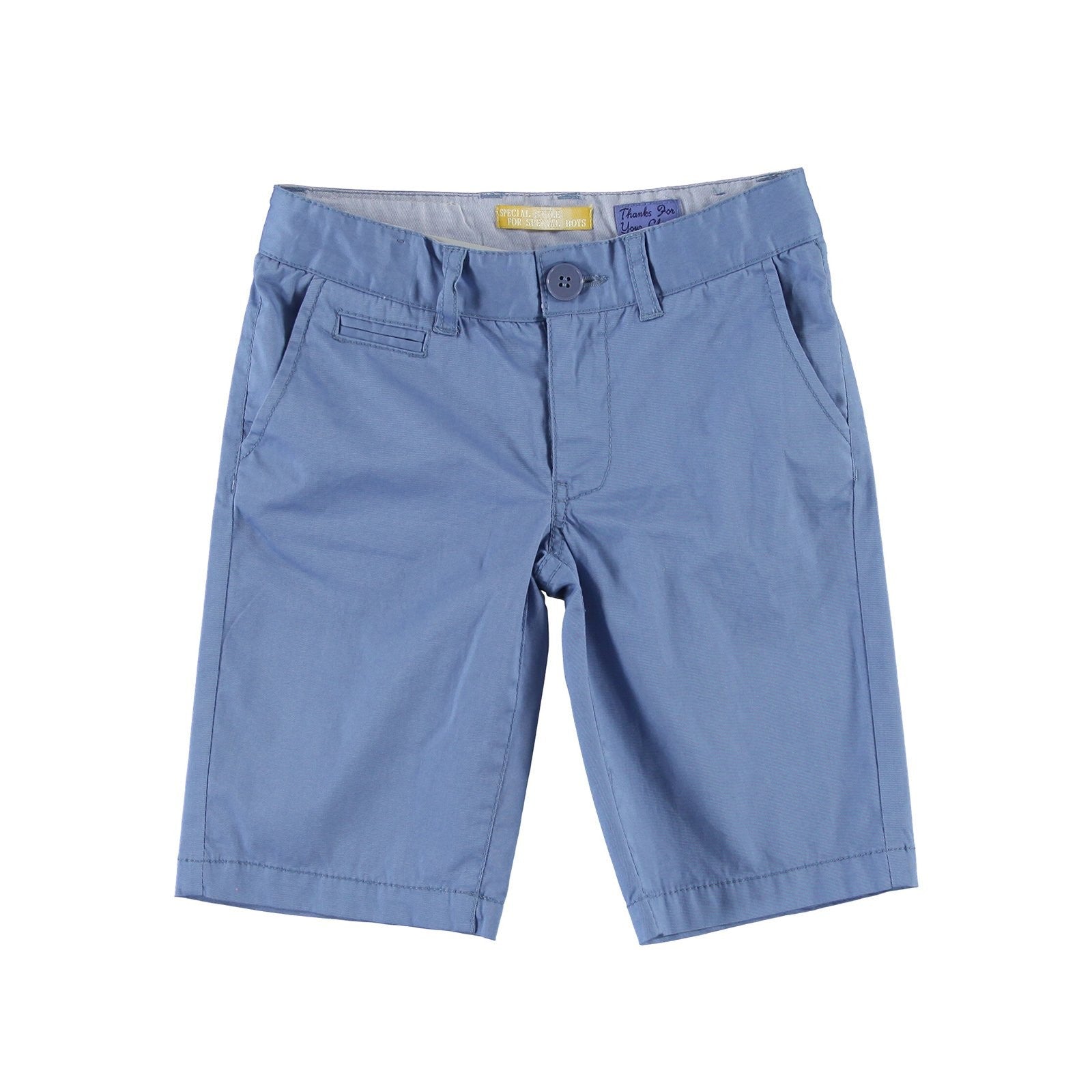 Bermuda in Cotone Blu in Tinta Unita Bambino Sarabanda M643 - SARABANDA - LuxuryKids
