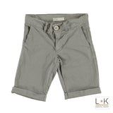 Bermuda in Cotone con Micro Fantasia Bambino Grigio Sarabanda S661 - SARABANDA - LuxuryKids