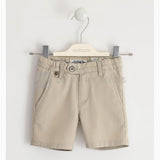 Bermuda in cotone Elegante Beige  Neonato Sarabanda J533 - SARABANDA - LuxuryKids