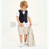 Bermuda in cotone Elegante Beige  Neonato Sarabanda J533 - SARABANDA - LuxuryKids
