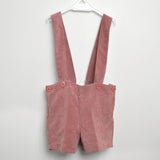 Bermuda in Velluto Elegante con bretelle Bordeaux Chiaro Per Neonato Paloma de la O SI8BM1B - PALOMA DE LA O - LuxuryKids