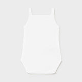 Body Con Bretelle Traforato Basico In Cotone Bianco Neonata MAYORAL 168B - MAYORAL - LuxuryKids