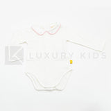 Body Con Collo Con Riporti Rosa Neonata Chua B1C2GA - CHUA - LuxuryKids