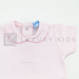 Body In Cotone Mezza Manica In Tinta Unita Rosa Neonata SARDON LA408 - SARDON - LuxuryKids