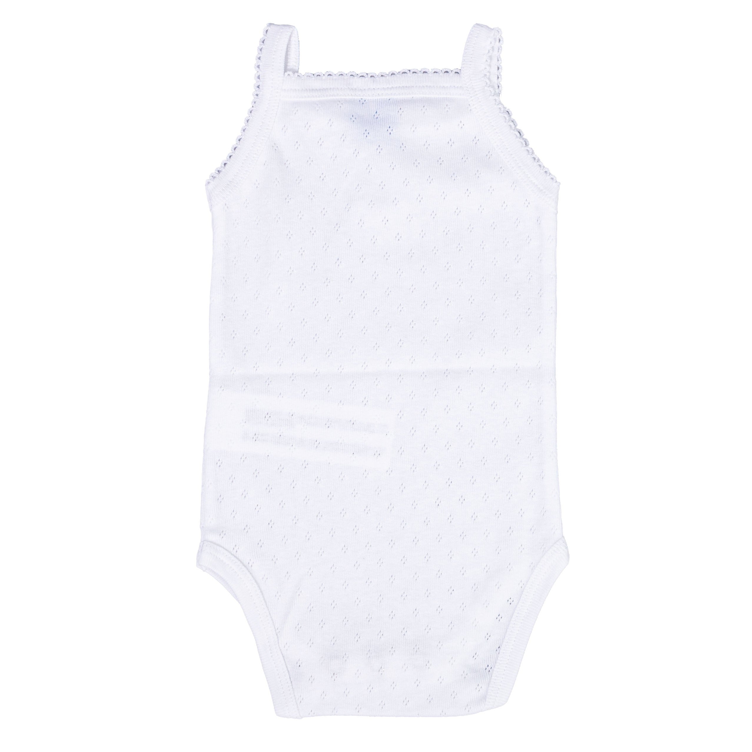 Body In Cotone Spalla Stretta Bianco Neonata SARDON LA456 - SARDON - LuxuryKids