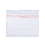 Busta Nascita in Cotone Bianca Fascia Rosa Neonata LA SARTORIA DEI PICCOLI LBU6521 - LA SARTORIA DEI PICCOLI - LuxuryKids