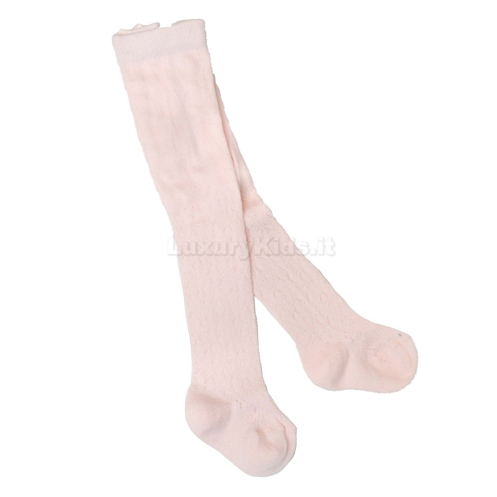 Calza in caldo cotone traforata Neonata Rosa STORY LORIS 13198R - STORY LORIS - LuxuryKids