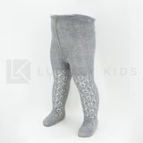 Calza in caldo cotone traforata neonati Grigio STORY LORIS 13198G-00 - STORY LORIS - LuxuryKids
