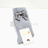 Calzettone Lungo In Caldo Cotone Con Fiocco Neonata Romboli BAC31L - ROMBOLI - LuxuryKids